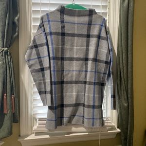 Plaid tunic sweater